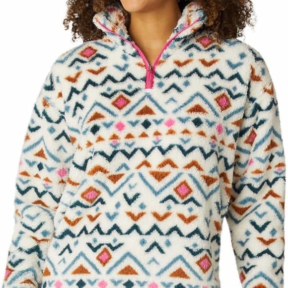 Eddie Bauer Womens Midweight Plush Quarter Zip Fleece Pullover - Picture 1 of 10